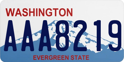 WA license plate AAA8219