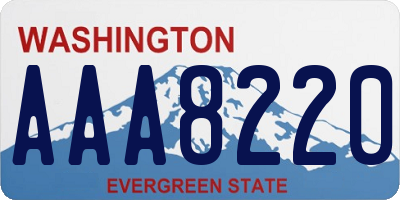 WA license plate AAA8220