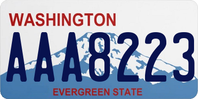 WA license plate AAA8223