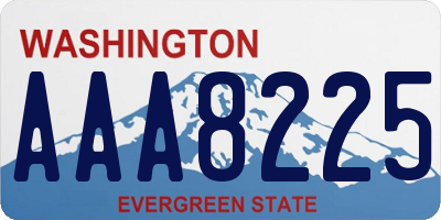 WA license plate AAA8225