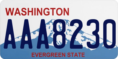 WA license plate AAA8230