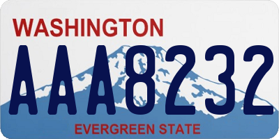 WA license plate AAA8232