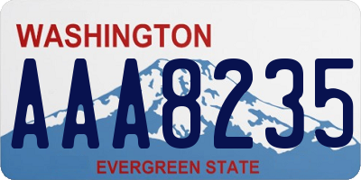 WA license plate AAA8235