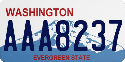 WA license plate AAA8237