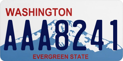 WA license plate AAA8241