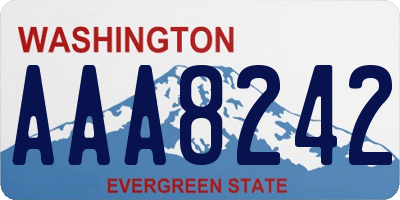 WA license plate AAA8242