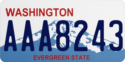WA license plate AAA8243