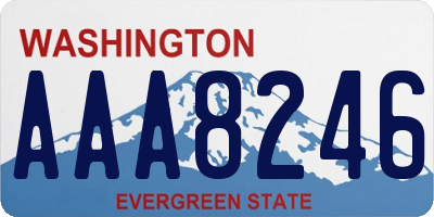 WA license plate AAA8246