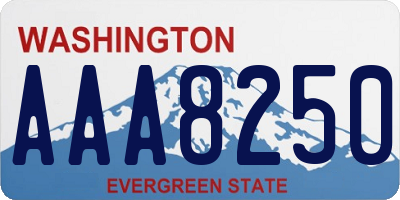 WA license plate AAA8250