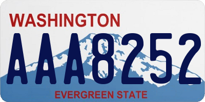 WA license plate AAA8252