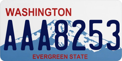 WA license plate AAA8253