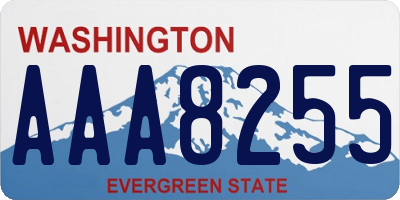 WA license plate AAA8255