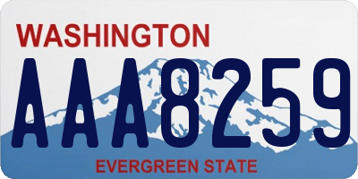 WA license plate AAA8259