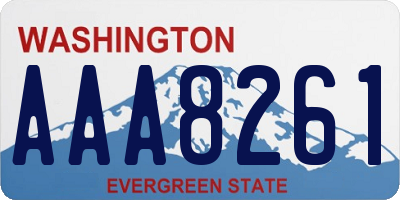 WA license plate AAA8261