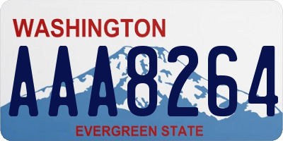 WA license plate AAA8264