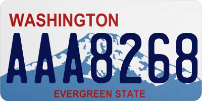 WA license plate AAA8268