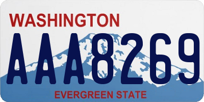 WA license plate AAA8269