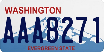 WA license plate AAA8271