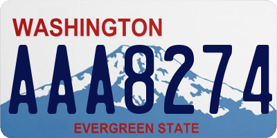 WA license plate AAA8274