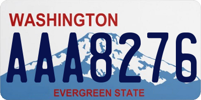 WA license plate AAA8276