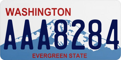 WA license plate AAA8284