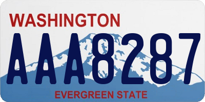 WA license plate AAA8287
