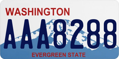 WA license plate AAA8288