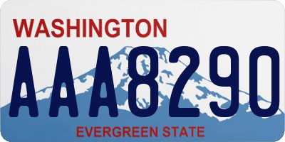 WA license plate AAA8290