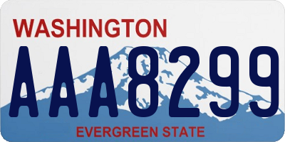 WA license plate AAA8299