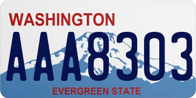 WA license plate AAA8303