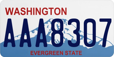 WA license plate AAA8307
