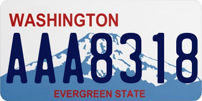 WA license plate AAA8318