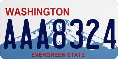 WA license plate AAA8324