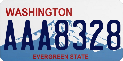 WA license plate AAA8328