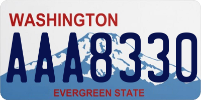 WA license plate AAA8330