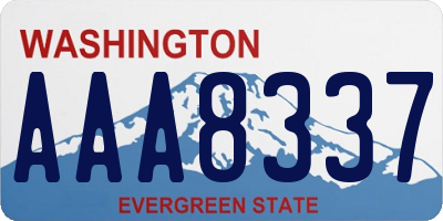 WA license plate AAA8337