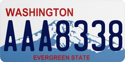 WA license plate AAA8338