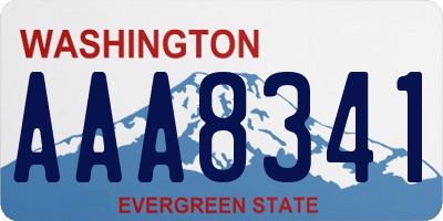 WA license plate AAA8341