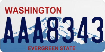 WA license plate AAA8343