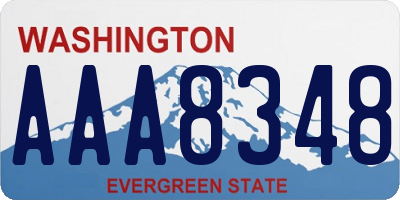 WA license plate AAA8348
