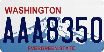 WA license plate AAA8350