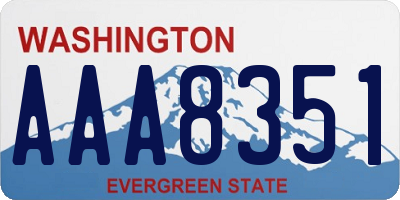 WA license plate AAA8351