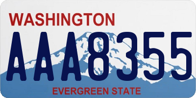 WA license plate AAA8355