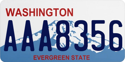 WA license plate AAA8356