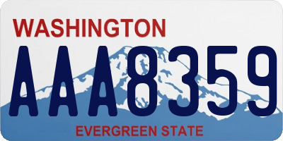 WA license plate AAA8359