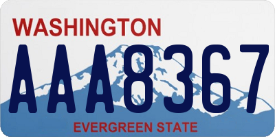 WA license plate AAA8367