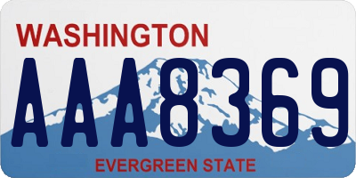 WA license plate AAA8369