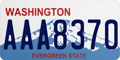 WA license plate AAA8370
