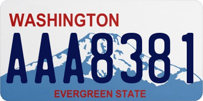 WA license plate AAA8381