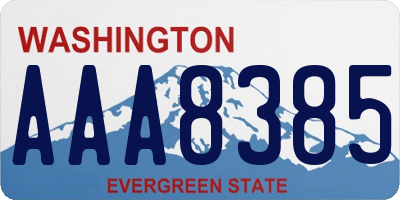 WA license plate AAA8385